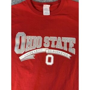 Ohio State University T-shirt  Size LARGE Short Sleeve Red  Soffe  OSU Buckeyes